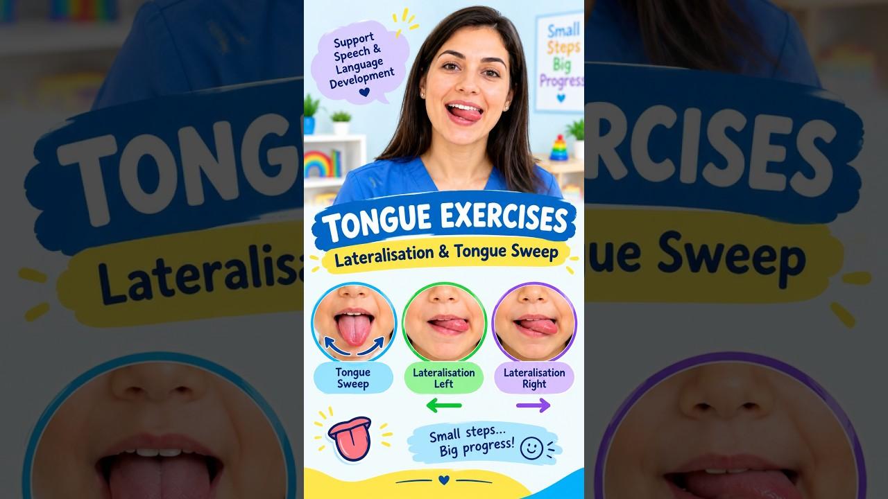 Tongue Exercises for Speech & Language Development | Tongue Lateralisation & Sweep