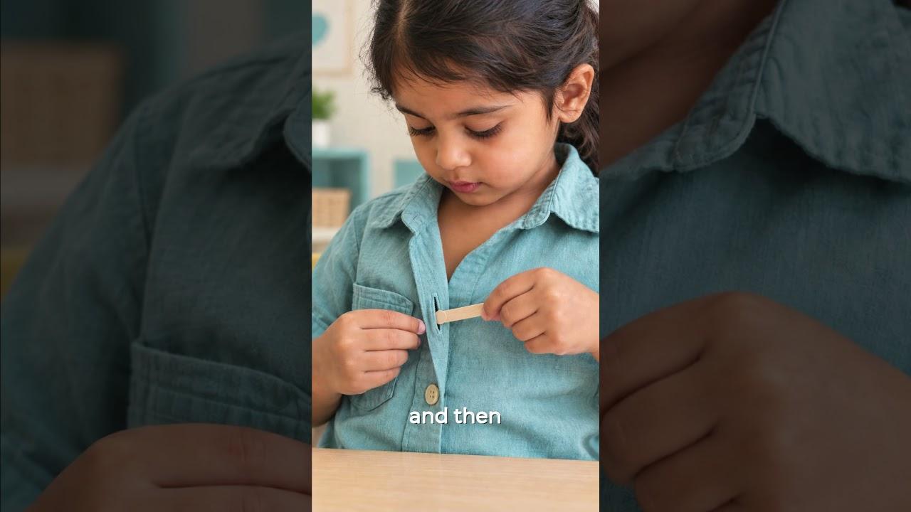✨ Teach Your Child to Button Independently! 👕🧒